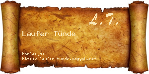 Laufer Tünde névjegykártya